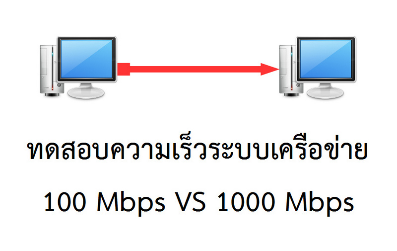 ทดสอบความเร็วระบบเครือข่าย 100Mbps กับ 1000Mbps